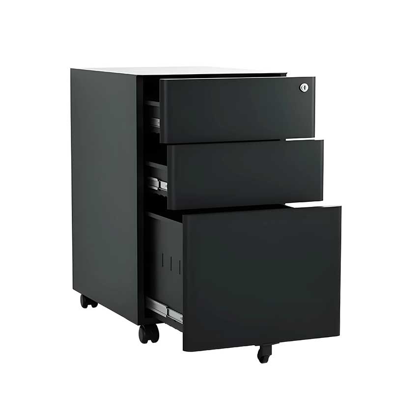 3-Drawer Steel Storage, Lemari penyimpanan baja, lemari dokumen kantor, lemari alat tulis kantor
