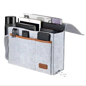Bedside Organizer, Organizer samping tempat tidur berbahan kulit, Organizer samping tempat tidur