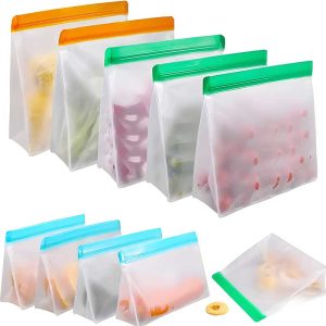 Reusable Silicone Bag, Kantong silikon, kantong untuk menyimpan makanan